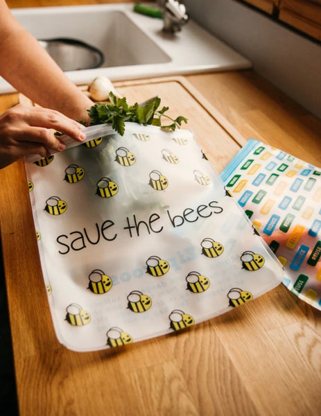 NEW SET! Save the "Bees", Wraps and Bags (6-Pc COMBO)