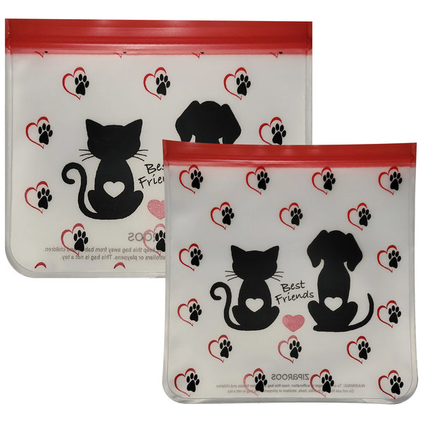 Reusable 2-piece Gallon and XL Sandwich Bag Set - Best Friends Collection