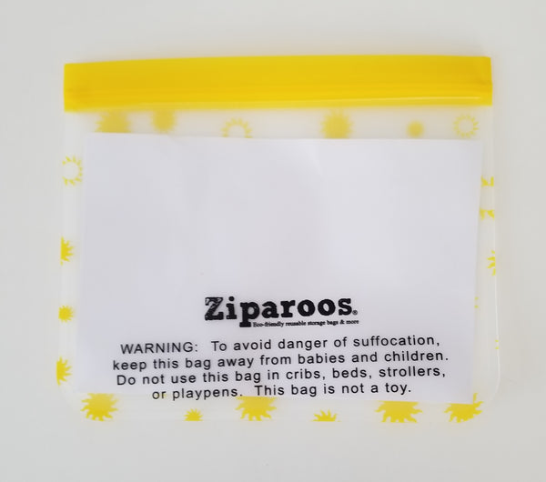 Zparoos Reusable Snack Bag Set (2 Lg. / 1 Md.) "Sunshine" STAND UP (3-Pc)