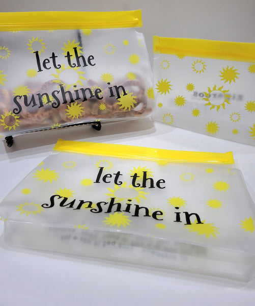 Zparoos Reusable Snack Bag Set (2 Lg. / 1 Md.) "Sunshine" STAND UP (3-Pc)