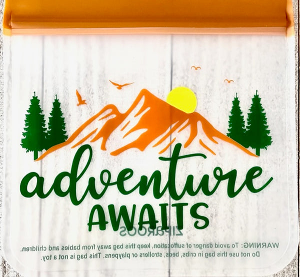 "Adventure Awaits" Sandwich (4-Pc) -Reusable, Eco-Friendly Bag Set