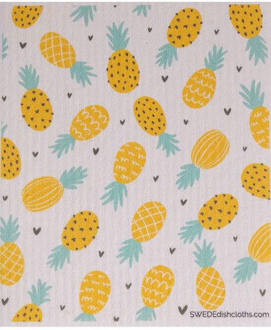 Swedish Dishcloths 2- piece set: Green Apples & Pineapples
