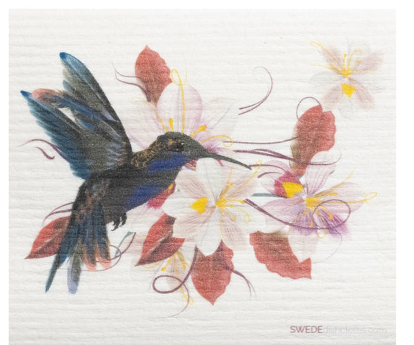 Swedish Dishcloths 2-piece set: Hummingbirds designs