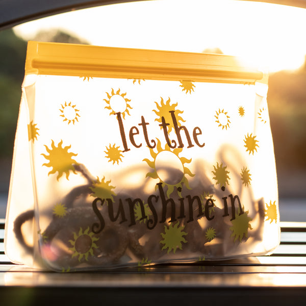 Zparoos Reusable Snack Bag Set (2 Lg. / 1 Md.) "Sunshine" STAND UP (3-Pc)