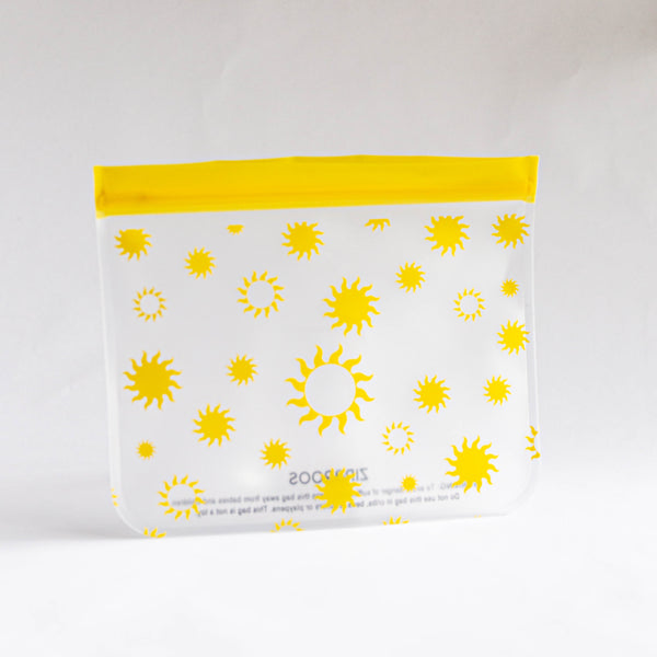 Ziparoos Reusable - Bag Set - 4-Pc- Sunshine - Gallon (2) and Qt. XL Sandwich (2)