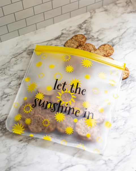 Sunshine Collection -Reusable 3-piece Gallon (1) and Quart (2) Bag Set