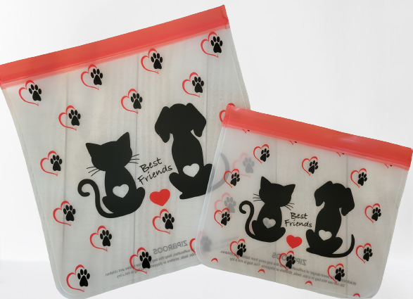 Reusable 2-piece Gallon and XL Sandwich Bag Set - Best Friends Collection