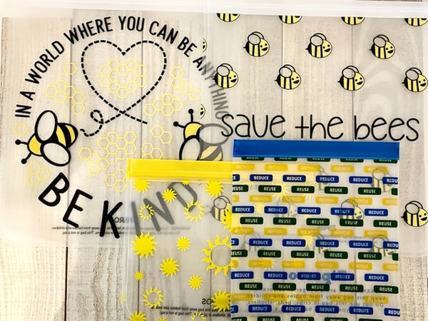 Reusable 4-Pc Set: Gallon (2), and Quart (2) Bag - Earth Friends Collection