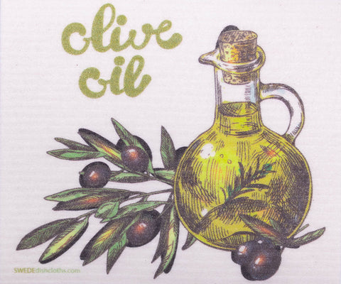 Swedish Dishcloths 2-piece set: Olive Oil designs