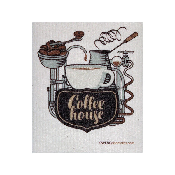 NEW! Swedish Dishcloths 3-piece set: two Coffee House cloths & one reusable XL sandwich bag