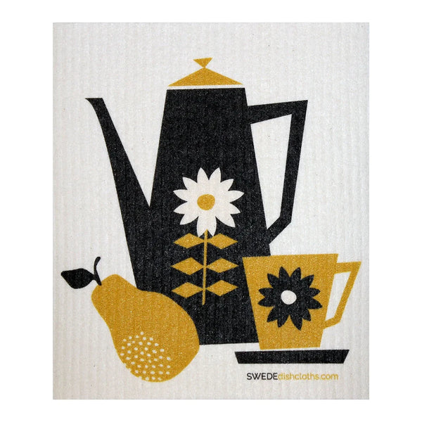 NEW! Swedish Dishcloths 3-piece set: two Coffee House cloths & one reusable XL sandwich bag