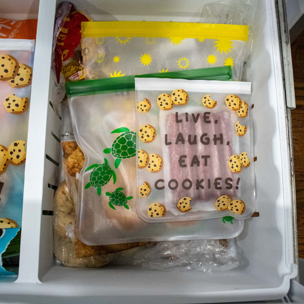 Reusable 2-piece Quart Bag Set - Eat Cookies Collection