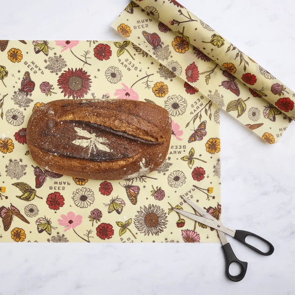 Reusable Bee's Wraps - Customizable ROLL - Meadow Magic, Plant-Based Wax
