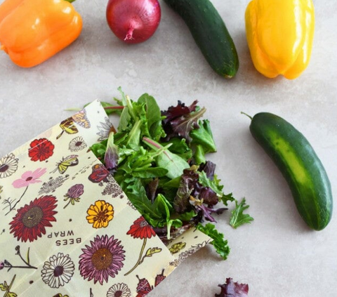 Plant-Based Wax Reusable Bee's Wraps - PRODUCE Bags - Meadow Magic