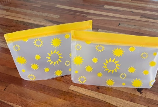 Reusable 2-Piece Medium STAND UP Bag Set - Sunshine