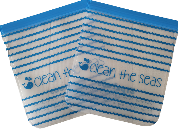 Clean the Seas 2-Pc XL(Qt)-Storage Bag Set- Reusable