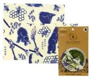 NEW! 2 pack reusable Bee's Wraps - Bees and Bears