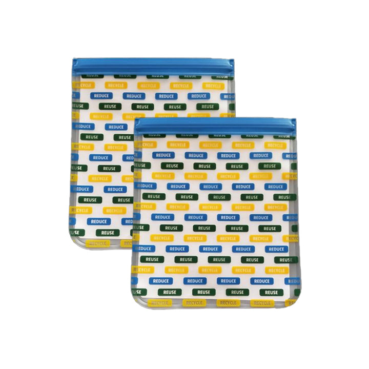 Reusable 2-piece XL Sandwich (Quart) Bag Set - Reduce/Reuse/Recycle