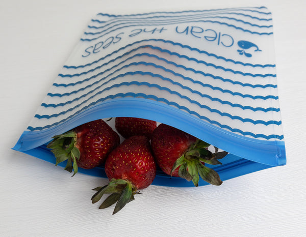 Reusable - XL Sandwich (Qt) - 2-Pc - Clean the Seas, Eco-Friendly Bag Set