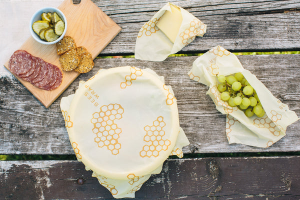 3-Pk., Reusable BeesWax Wraps - Honeycomb