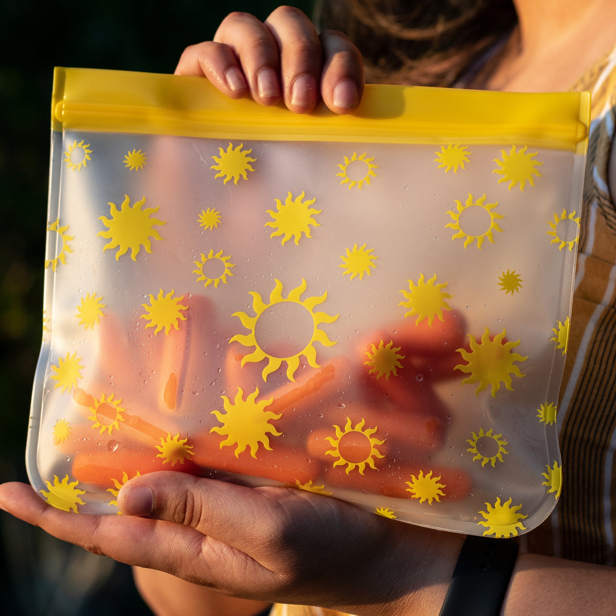 Reusable - XL Sandwich (Qt) - 2-Pc - Let the Sunshine, Eco-Friendly Bag Set
