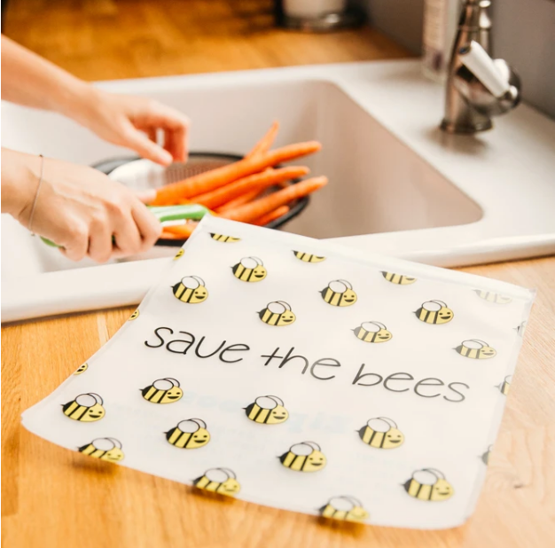 Ziparoos Reusable Gallon Freezer Bag Set of 2 - Save The Bees