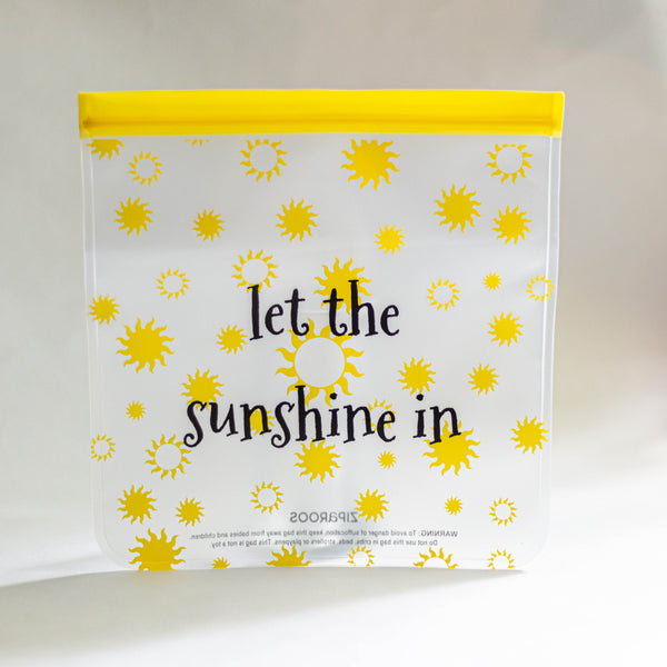 Reusable 6-Piece Eco-Friendly Set: (2)Gallon and (4)Sandwich Bag  - "Adventure Awaits and Sunshine"