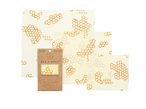 3 pack reusable Bee's Wraps - Honeycomb